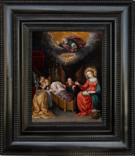 Pieter I Lisaert (1595-1629) The infant Jesus sleeping surrounded by angels