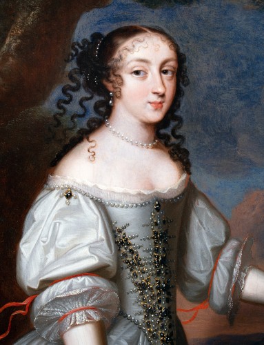Jeune princesse dans un paysage, attribué à Henri et Charles Beaubrun (XVIIe siècle) - Tableaux et dessins Style 