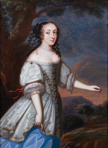 Jeune princesse dans un paysage, attribué à Henri et Charles Beaubrun (XVIIe siècle) - Galerie FC Paris