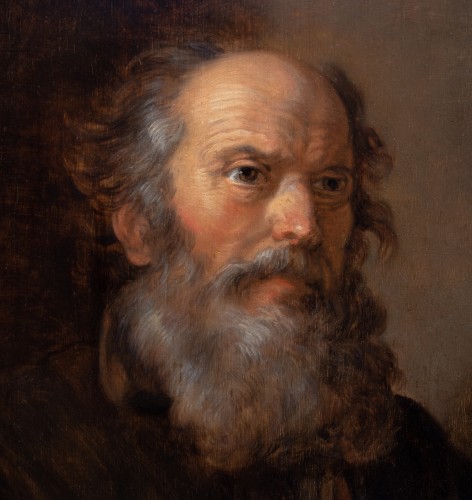 Portrait of a bearded man, 17th century Rembrandt school - Paintings & Drawings Style 
