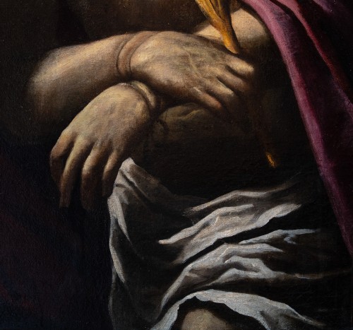 Le Christ présenté à Caïphe, peintre Caravagesque Italie du nord XVIIe siècle - Galerie FC Paris