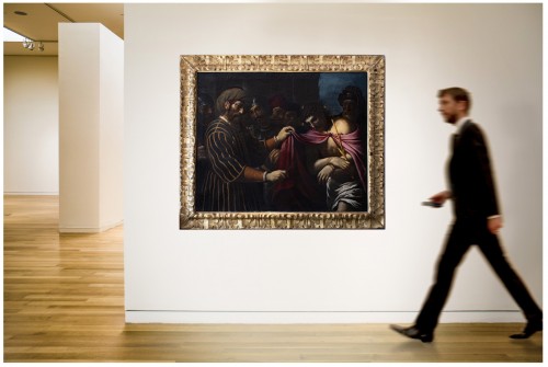XVIIe siècle - Le Christ présenté à Caïphe, peintre Caravagesque Italie du nord XVIIe siècle