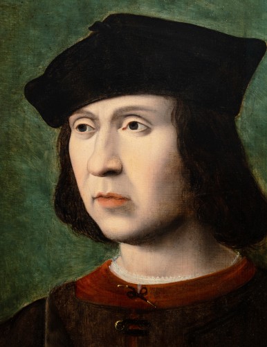 Portrait de jeune homme, Atelier de Joos van Cleve (1485 ? – 1540-1541) - Tableaux et dessins Style Renaissance