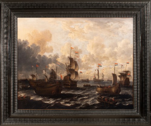Le départ des galions Hollandais - Peter van de Velde (1634-1723)