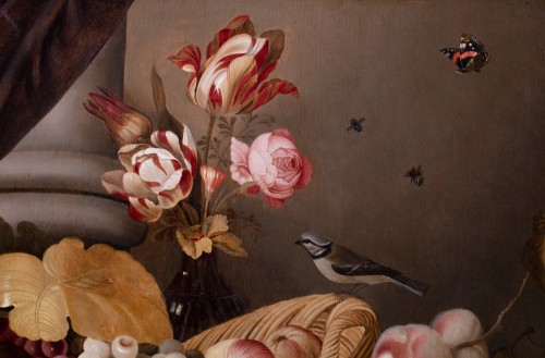 Flowers, Fruits, Insects and a Squirrel by Jan Baptist Van Fornenburgh (1585 – 1650) ? - 