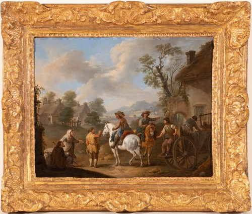 Carel van Falens (1683–1733) Gentlemen on Horseback Conversing During a Halt