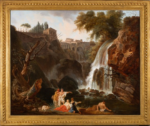 Pêcheurs au pied des cascades de Tivoli. Joseph Vernet (1714 - 1789) et atelier
