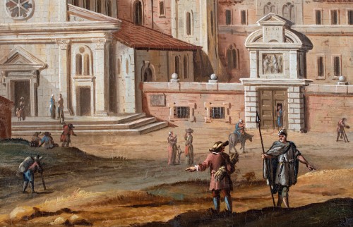 View of Piazza del Popolo, Rome. Workshop of Gaspar van Wittel (1653-1736) - 
