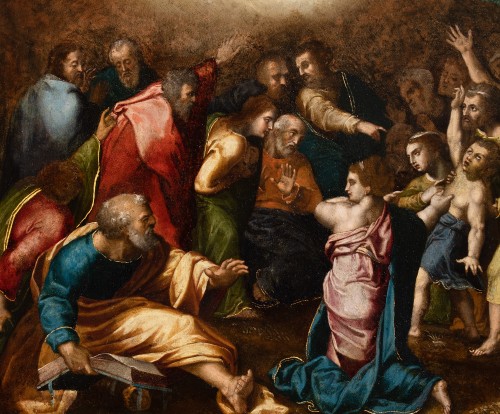 Tableaux et dessins Tableaux XVIe siècle - La Transfiguration – École flamande du XVIe siècle