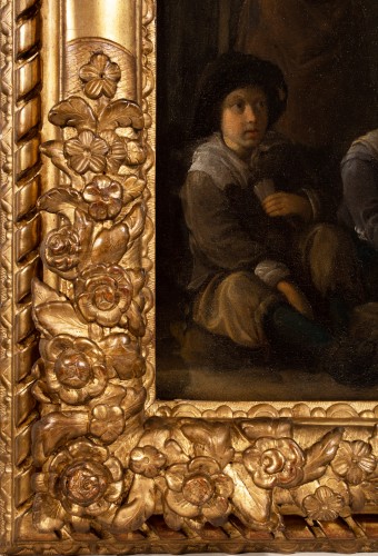 Paintings & Drawings  - Children Playing Cards - Workshop of the Le Nain Brothers (17th Century)