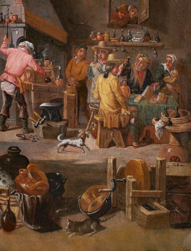 Tableaux et dessins  - Alchimiste dans son cabinet de travail par Gérard Thomas (1663–1720)