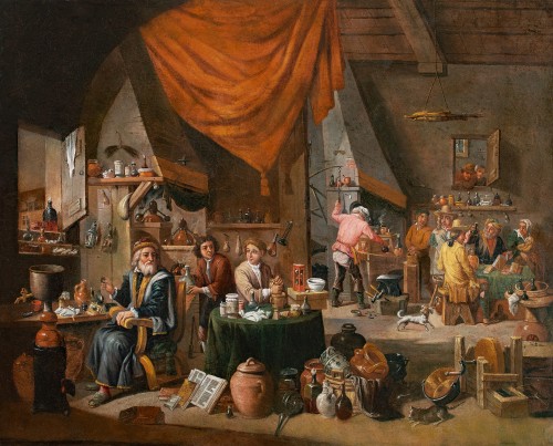 Alchimiste dans son cabinet de travail par Gérard Thomas (1663–1720) - Galerie FC Paris