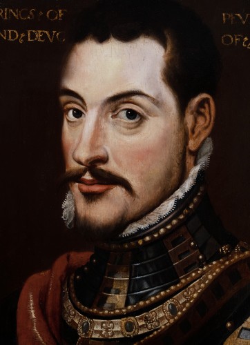 Portrait d’Emmanuel-Philibert de Savoie (1528–1580) Entour d’Antonio Moro (1520–1578) - Tableaux et dessins Style 