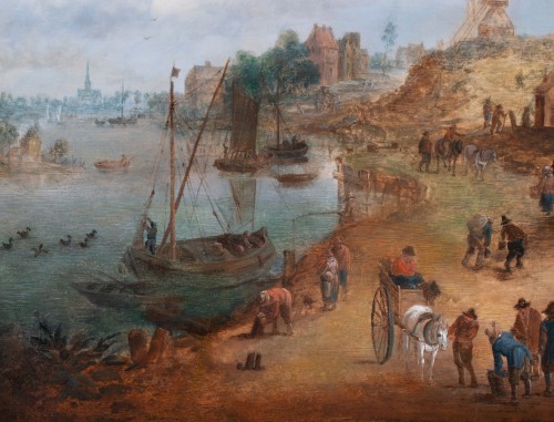 River Landscape - Théobald Michau (1676 - 1765)  - Paintings & Drawings Style 