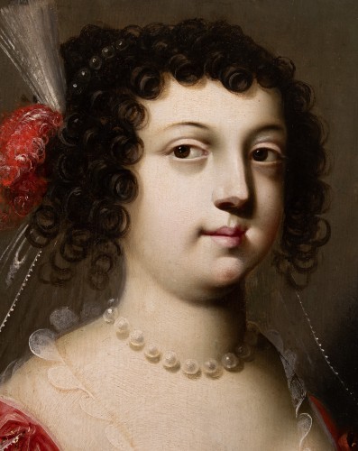 Portrait of a Young Courtesan in a Red Dress, attributed to Claude Deruet (c. 1588–1660)  - Paintings & Drawings Style 