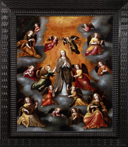 Musician Angels Surrounding the Virgin Coronation.Louis de Caullery 17 th