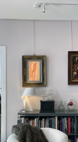 Male Academy Study, Italy 18th century attributed to Ubaldo Gandolfi (1728–1781) - 