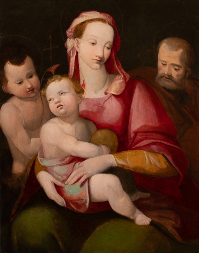 Paintings & Drawings  - Holly Family. Battista Naldini (1537-1591) and workshop
