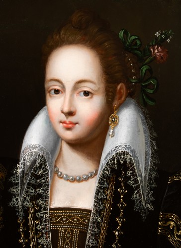 Portrait of a Young Italian Princess Workshop of Lavinia Fontana - Paintings & Drawings Style 