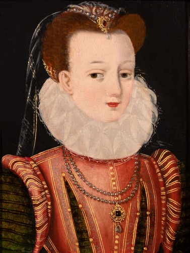 Portrait of a Young Princess, French School, 17th Century circa 1600 - Paintings & Drawings Style 