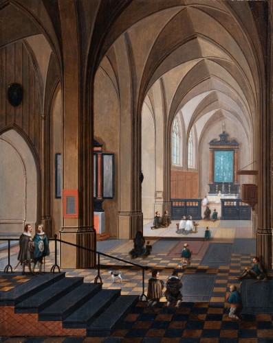 Tableaux et dessins Tableaux XVIIe siècle - Pieter Neefs le Jeune (1620–1675) — Intérieur de la Cathédrale d’Anvers