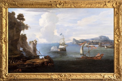 Jean Baptiste de La Rose 1612-1687. Marine avec la galère royale “La Réale"