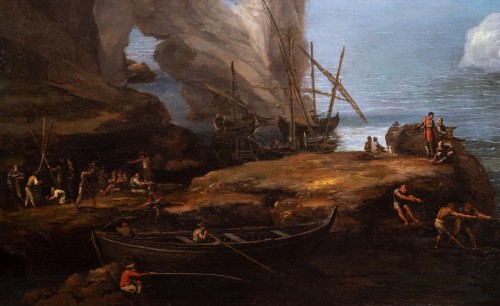 Jean Baptiste de La Rose 1612-1687. Marine avec la galère royale “La Réale" - Galerie FC Paris
