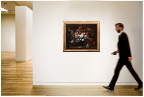 Jean Baptiste Monnoyer (1636 1699) & atelier Grand vase de fleurs sur un entablement - Galerie FC Paris