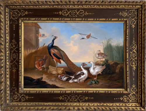 Oiseaux dans un paysage lacustre. Jakab Bogdány 1660–1724) & atelier