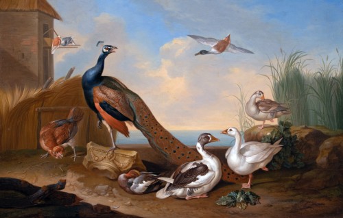 Birds in a Lakeside Landscape. Jakab Bogdány (1660–1724) &amp; Studio - Paintings & Drawings Style 