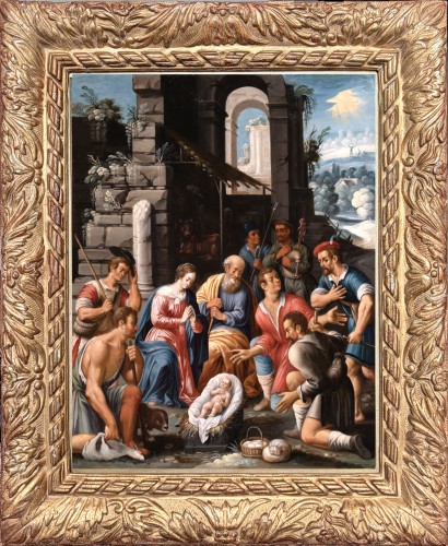 Adoration des Bergers. Atelier de Maarten de Vos (1532–1603)