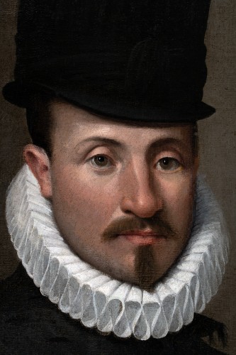 Portrait de jeune homme à la fraise, Attribué à Bartolomeo Passarotti (1529–1592) - Tableaux et dessins Style 