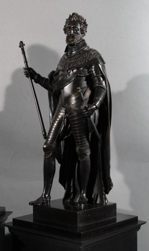 XIXe siècle - Paire de bronzes représentant Henri IV et Marie de Médicis, vers 1800