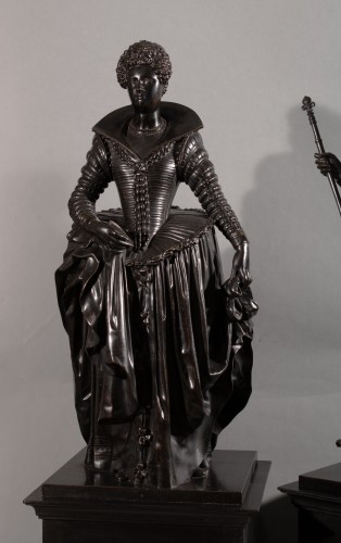 Paire de bronzes représentant Henri IV et Marie de Médicis, vers 1800 - Directoire