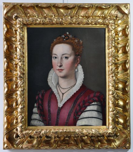 Portrait d’une jeune aristocrate - Renaissance Italienne, XVIe siècle, attribué à Alessandro Allori (1535-1607)