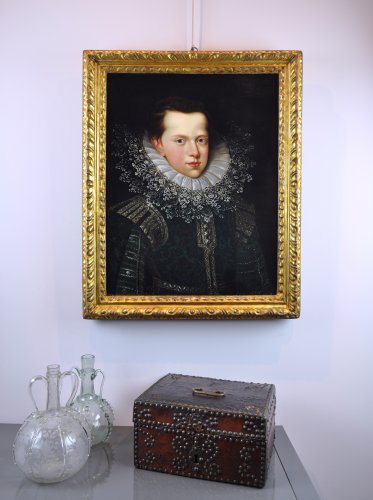 Portrait présumé de François IV Gonzague - Atelier de Frans Pourbus 1569-1622 - Tableaux et dessins Style Renaissance