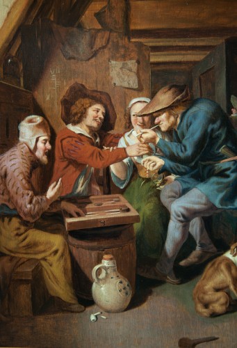Tableaux et dessins Tableaux XVIIe siècle - Aert Cosyn (1631-1666) - Les joueurs de Tric trac