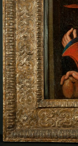 Tableaux et dessins Tableaux XVIe siècle - Portrait de Laure de Sade tenant un œillet - École Florentine du XVIe siècle
