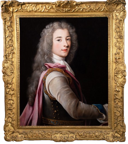 Portrait of a young aristocrat in armor - French School of the 17th century