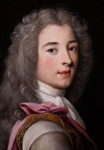 Portrait of a young aristocrat in armor - French School of the 17th century - Paintings & Drawings Style Louis XV