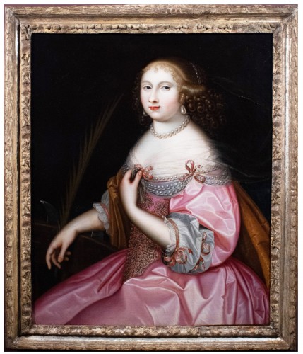 Jeune princesse en Sainte-Catherine. Attribué à Henri et Charles Beaubrun (XVIIème s)