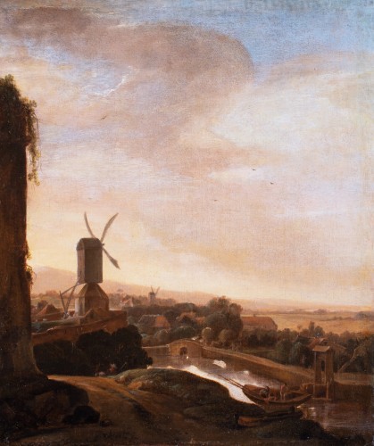 Paysage aux moulins. Jan III Van Kessel (1654-1708) - Galerie FC Paris