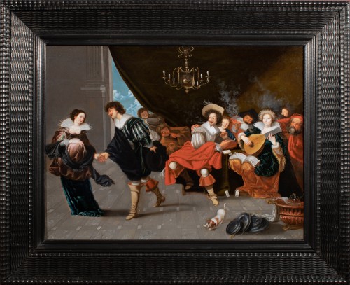Réunion d’amis, allégorie des cinq sens - Simon de Vos (1603-1676)