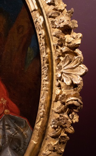 XVIIe siècle - Jeune dame de qualité représentée en Flore. Atelier de Nicolas de Largillierre
