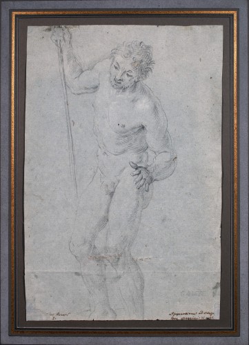 Académie d’homme - Attribué à Giuseppe Ghezzi (Ascoli Piceno, 1634 - Rome, 1721) - Tableaux et dessins Style 