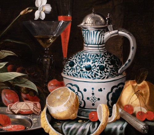 Jan Davidsz de Heem (1606-1684) (Atelier) - Nature morte au homard, fleurs et agrumes - Galerie FC Paris