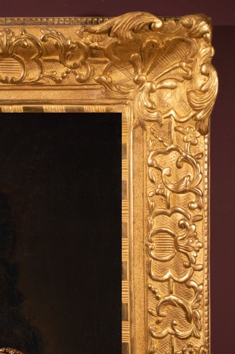 XVIIe siècle - Atelier de Hyacinthe Rigaud 1659-1743. Portrait du Roi Louis XIV.