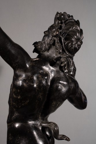 Sculpture  - Dancing faun of Pompeii. 19th century Bronze