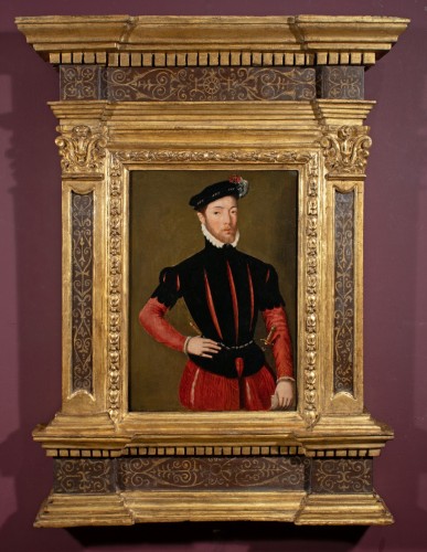 Renaissance - Jeune homme au toquet noir emplumé - École de Corneille de Lyon (1500-1575) 