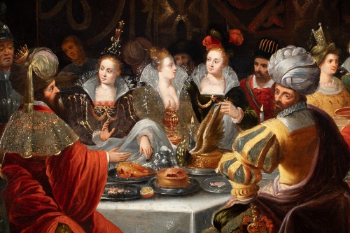 Le festin de Balthazar. Frans II Francken & Atelier (1541-1642) - Tableaux et dessins Style 